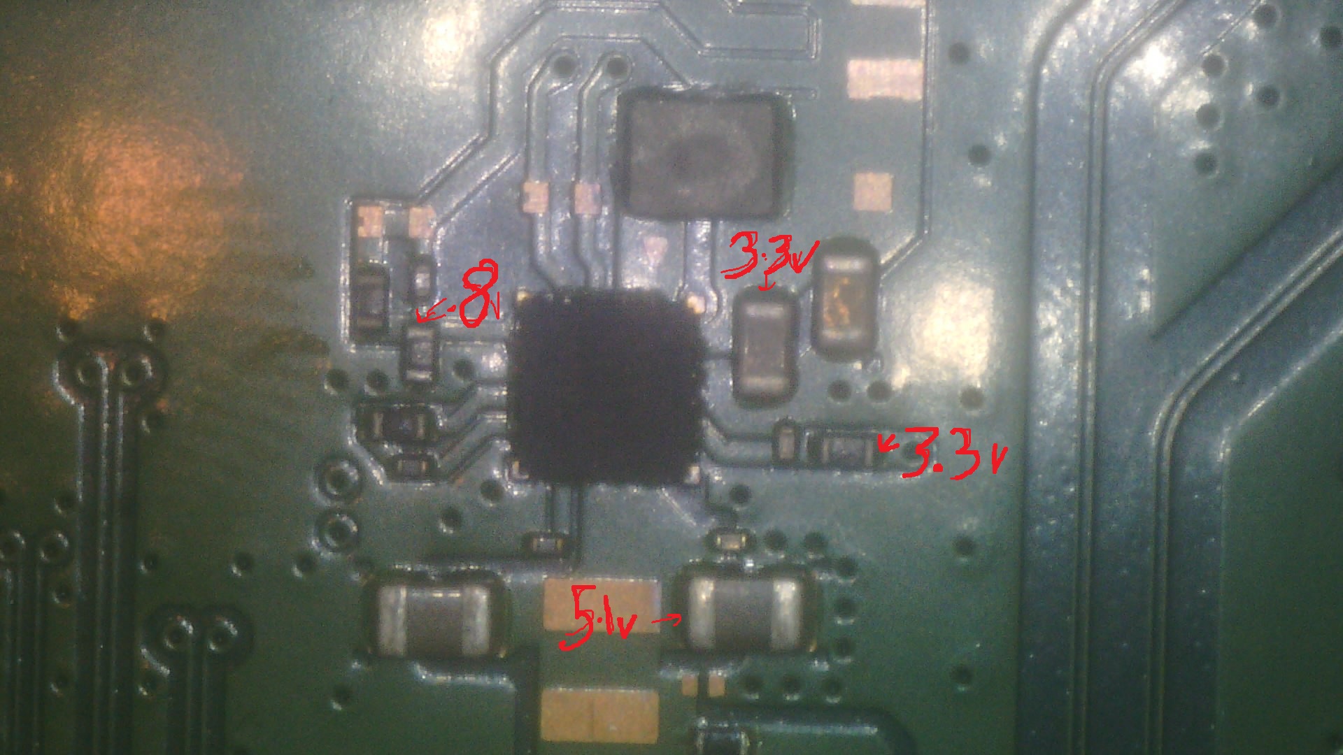 Known-good 3.3V regulator voltage measurements on PS5 EDM-010