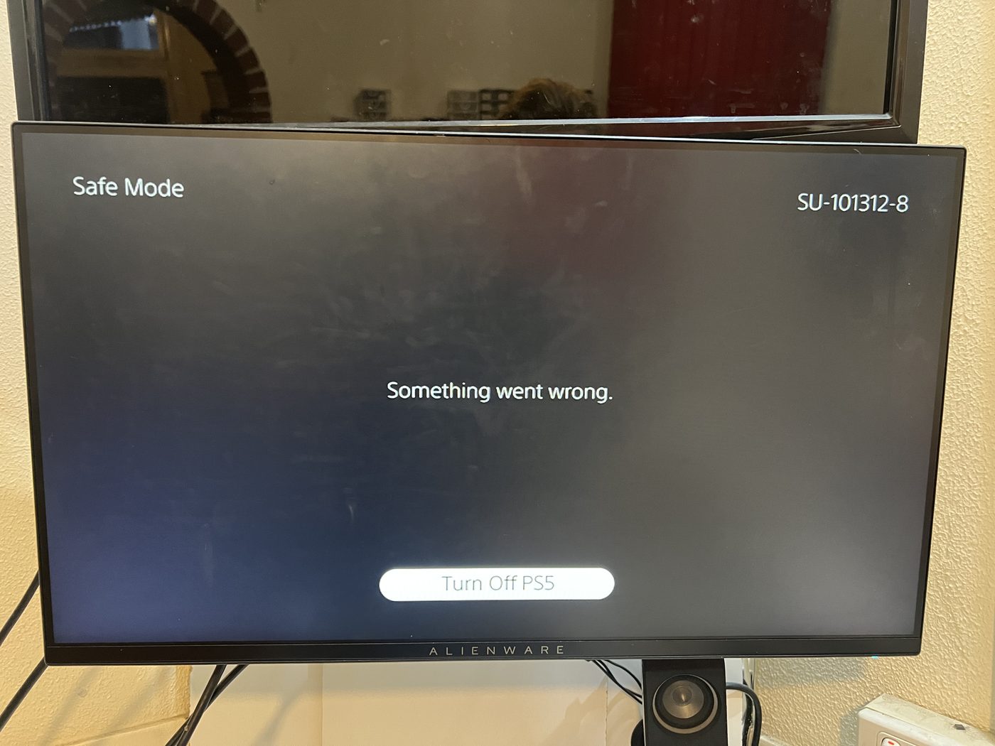PS5 Safe Mode screen showing update error SU-101312-8